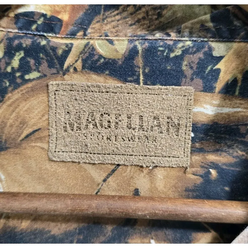 Magellan Shirt Mens XXL Button Up Deer Print Long Sleeve Nature Camo Hunting